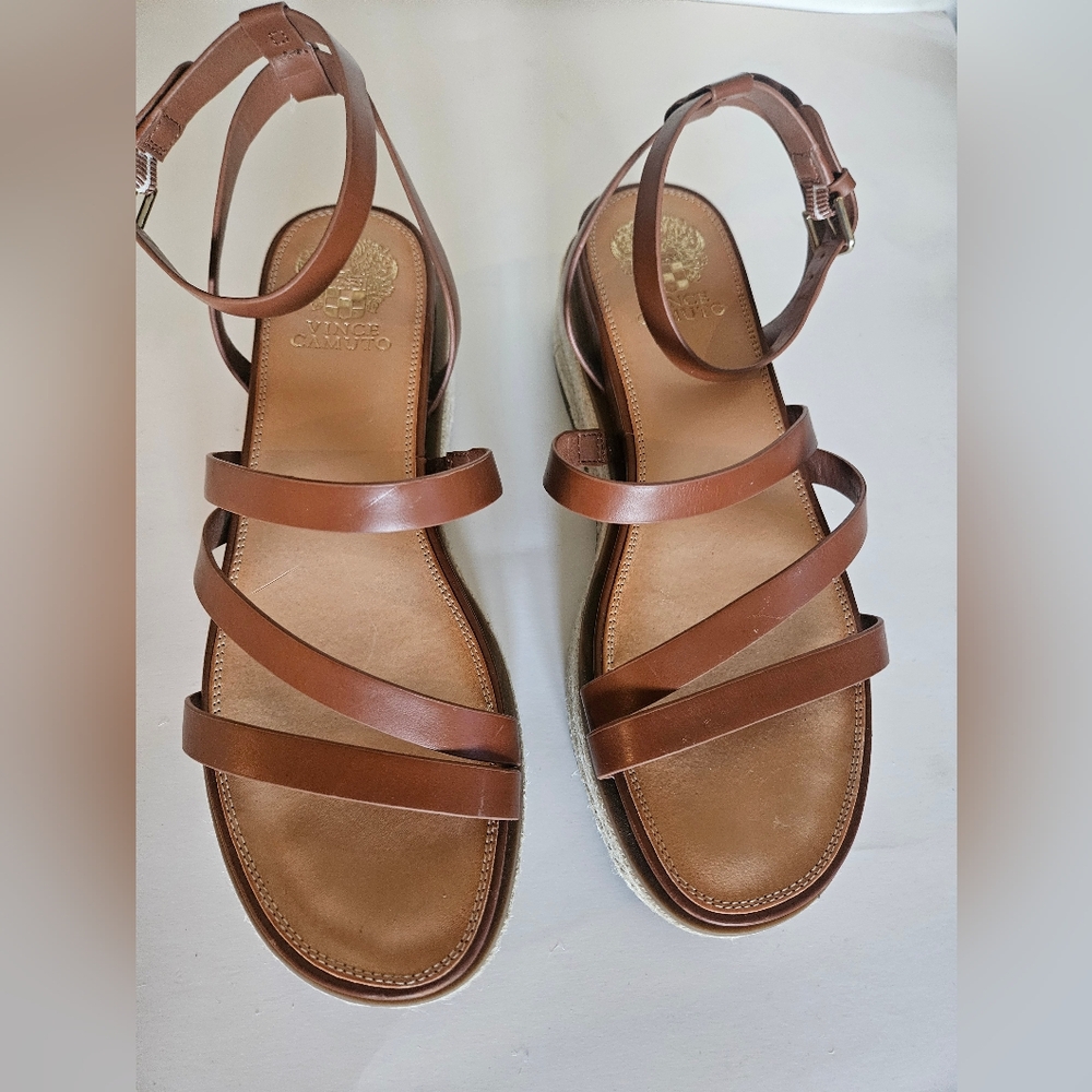 Elegant Brown Strappy Sandals with Ankle Buckle
